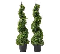 Planta artificial torres de árboles en espiral, plantas artificiales, espirales de 90 cm, simulación sin olor, planta artificial bonsái, 2 simulaciones, bonsái, decoración para el hogar, jardín, salón