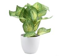 Planta bonsái artificial, 22 cm de alto con maceta, follaje realista, decoración de plástico que no se decolora, decoración realista de oficina y hogar (2#)