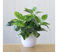 Planta bonsái artificial en maceta con aspecto natural para decoración del hogar y oficina, diseño pastoral retro, se adapta fácilmente a espacios pequeños (B)
