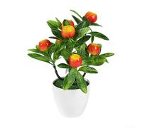 Planta bonsái de frutas no vivas para exhibición de mesa, barra de bar o accesorios de fotografía de estudio creativo (ap)