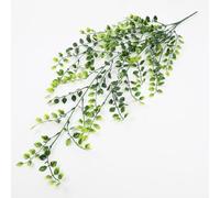 Planta colgante de vid de ratán artificial de aspecto natural para el hogar, oficina, cubierta de pared al aire libre, telón de fondo de boda e interior de tienda (16#Hierba menta)
