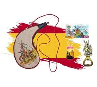 Planta Color Pack Bota de Vino Don Quijote - con Imán Decorativo, Llavero y Abridor con Imán Apasionados del Vino y la Literatura (Pack Don Quijote)