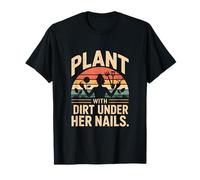 Planta con Suciedad Bajo Sus Uñas Retro Jardinería Camiseta