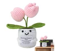 Planta de apoyo , muñeca de punto ligera, flor de ganchillo con energía optimista, ideal para hombres y mujeres, perfecta para aliviar el estrés, comodidad,