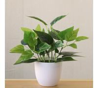 Planta de bonsái artificial en maceta con aspecto natural para decoración del hogar, oficina, diseño pastoral retro, se adapta fácilmente a espacios pequeños (F)
