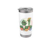 Planta de cactus divertida y linda planta, jardinero de la paternidad del escuadrón suculento Vaso térmico de acero inoxidable de doble pared