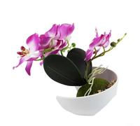 Planta de exhibición de orquídeas no vivas para el hogar Styling Cocina Island Bar Counter Y ceremonia de boda Mesa Centro de mesa Aplicación (púrpura)