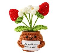 Planta de ganchillo, apoyo emocional de ganchillo - Gancho positivo - Soporte emocional de ganchillo, animal de peluche de flores para los miembros de la, compañeros de c
