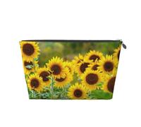 Planta De Girasol Impresa, Bolsa de artículos de tocador Bolsa de Maquillaje Bolsa de cosméticos Bolsa de artículos de tocador de Viaje portátil