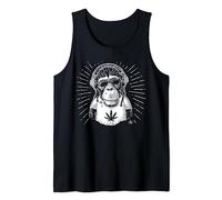 Planta de hojas de marihuana Reggae Monkey Music Stoner Weed Camiseta sin Mangas