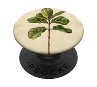 Planta de ilustración científica vintage de higuera de hoja de violín PopSockets PopGrip Adhesivo