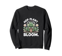Planta De Lúpulo Floración Rana Jardín Retro Natural Sudadera