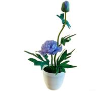 Planta de peonía artificial en maceta, arreglo floral de seda realista con tallos de plástico para decoración de mesa de oficina en casa, boda, hortensia sintética de bajo mantenimiento en varios