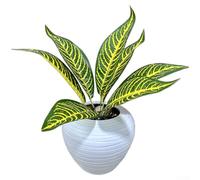 Planta de serpiente artificial realista de 7 tenedores, Sansevieria flexible con venas detalladas, hojas sintéticas de larga duración para decoración del hogar y accesorios de boda, 36 cm de