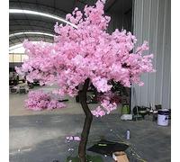 Planta de simulación Rosa Japonesa de Cerezo Artificial árbol de Flor Falso cifrado Flores de Sakura deseando melocotón Flor de Seda de Seda en el Centro Comercial 2,3x2m/7,5x6.6ft
