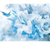 Planta Diamond Painting Adultos,5D Flor Diamond Art, DIY Pintar por Numeros Adultos Punto de Cruz Dibujo de Diamantes Set, Kit Completo Pintura Diamante, para Decoración de Hogar 50x70 cm W0J-609