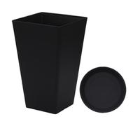 Planta en maceta | Macetas de jardín | Jardinera de exterior para patio, jardinera de resina, jardinera alta para árboles grandes, jardinera cuadrada para plantas de exterior, diseño grande y M