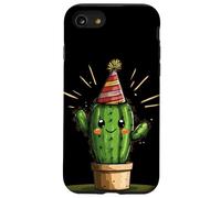 Planta Espinosa Feliz en Sombrero de Fiesta para los Amantes de Las Fiestas y los Cactus Carcasa para iPhone SE (2020) / 7/8