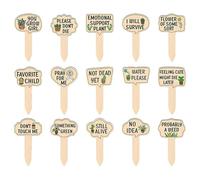 Planta Etiquetas, Jardín Plant Markers, 4,33 x 2 pulgadas, estanques de madera, Funny Saying Design, Greenhouse Pots Kit for Outdoor, Indoor Gardening, Flowers Signs