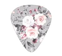 Planta floral flores guitarra púas clásicas triángulo bajo acústica y eléctrica púas para guitarristas, 12 piezas