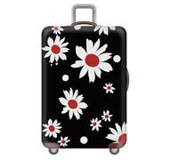 Planta Flores Funda Gruesa para Maleta,EláStica,Lavables,A Prueba De Polvo,AntiarañAzos,Fundas para Maletas De Viaje,Reutilizables Personalizada Luggage Cover,NiñA,Mujer (Negro,S(18-21inch))