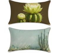 Planta Funda Cojin 60x90 Verde Funda Almohada Juego de 2 Terciopelo Cojines Infantiles Cojines Cama Decorativos Rectangular Fundas Cojin Pillow Case Exterior Impermeable, Home Decoration s-961