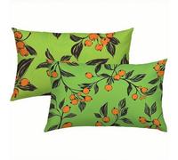 Planta Fundas Cojines 50x70 Lino Juego de 2, Funda Cojin Green Súper Suaves y Cómodas, Funda de Almohada con Cremallera Oculta, Durable y Fácil Cuidado, Adecuado para Sofá, Cama, Silla o Jardín S5-116