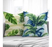 Planta Fundas de Cojines 40x40cm, Raya Fundas para Sofa xxl Juego de 2 Ultrasuave y Cómodo Cuadrado Cojines Exterior con Cremallera Invisible para Silla Dormitorio halloween Decorar Regalos R1-221