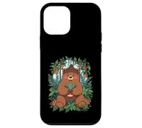 Planta Jardín Quietud Oso Feliz Flores Selva Carcasa para iPhone 12 Mini