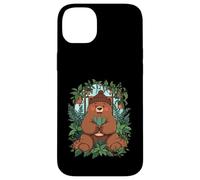 Planta Jardín Quietud Oso Feliz Flores Selva Carcasa para iPhone 14 Plus