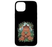Planta Jardín Quietud Oso Feliz Flores Selva Carcasa para iPhone 15 Plus