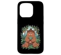 Planta Jardín Quietud Oso Feliz Flores Selva Carcasa para iPhone 15 Pro