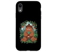 Planta Jardín Quietud Oso Feliz Flores Selva Carcasa para iPhone XR