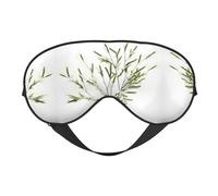 Planta natural blanca verde ramita (1) antifaz suave para dormir, parche femenino transpirable, perfecto para viajes y relajación