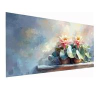 Planta Pintar por Numeros Adultos, DIY Pintar por Numeros Sin Marco, Kits de Manualidades Adultos Flor Paint by Numbers Adult, Pintura al Óleo de Lienzo para Decoracion Pared, Regalo, 50x110cm I-80