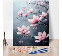 Planta Pintar por Numeros Adultos Flores Cuadros para Pintar por Numeros, DIY Kit de Pintura al óLeo de Lienzo para con Pinceles Pigmento Acrílico Sin Marco, Decoracion Hogar, Regalo 60 x 80 cm -XY34A