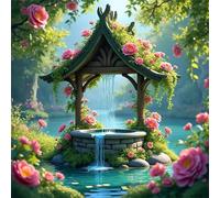 Planta Rose Well Puzzle 90 Piezas para Adultos, DIY Rompecabezas Adultos 90 Piezas, Entretenimiento Creativo, Puzzles Clásicos, Juego de Habilidad para Toda La Familia