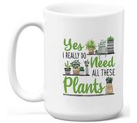 Planta - Sí, Realmente Necesito Todas Estas Plantas Taza Con Asa Taza De Café Cerámica Tazas Para Café Leche Oficina 330Ml