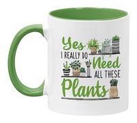 Planta - Sí, Realmente Necesito Todas Estas Plantas Taza De Café Con Asa Taza Cerámica Tazas Para Leche Té Hogar 330Ml