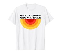 Planta un jardín Crece una Sonrisa (gráfico Retro) Camiseta