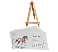 Plantable Paper Desktop Organizer Planner | Desk Calendar 2026 With Wooden Base For Home School Classroom Dorm Dormitory Studio | Standing Decorative Desktop Calendar,
