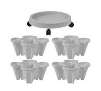 Plantador De Fresas Vertical,Torre De Plantación,Maceta De 3 Niveles De Flores,maceta De Torre Vertical Plantador,Jardinera De Apilamiento De Jardín Con Ruedas Desmontables,herramientas De Plantación