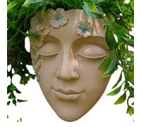 Plantador De Pared Cabeza - Maceta Escultura de Resina, Jarrón Cara Abstracto | Jardín Creativo, Contenedor Exterior Interior Minimalista, Cazuela Artística para Oficina del Balcón Casa