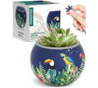 Plantador de rompecabezas 3D PiecerElax - Bird of Paradise - Smalleds Round Plant Bots con drenaje decoracin del hogar macetas para ollas de suc