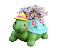 Plantador De Tortugas - Linda Maceta De Flores De Tortuga, Plantador De Animales De Resina | Contenedor De Flores De Resina Con Drenaje, Maceta Decorativa De Animales Para Interior Y Exterior, Jardín,