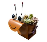 Plantador de uñas | Cute Metal Snail Home Decor | Rustic Whimsical Planters