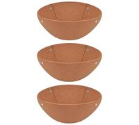 Plantadores para macetas - Alfombrilla redonda de fieltro, 3 piezas de cesta de 30 cm, bandeja de drenaje de 30 cm | Plantador colgante para interior y exterior, revestimiento de coco de repuesto anti