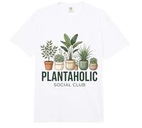 Plantaholic Social Club Plantas de Interior Botánicas Comfort Colors Adult Heavyweight T-Shirt