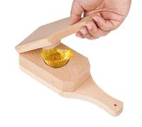 Plantain Smasher Press - Heavy-Duty Wood Tostonera Maker, Caribbean Tostones Mold Fried Green Banana | Masher Authentic Patacon Squeezer For Home, Stuffed Appetizer Cooking Tool