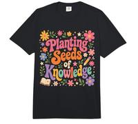 Plantando Semillas De Conocimiento Profesor Educación Floral Comfort Colors Adult Heavyweight T-Shirt